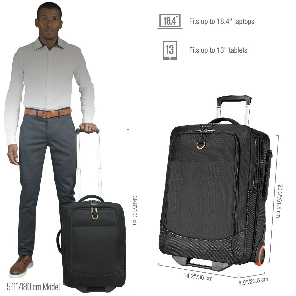 Wheeled 420 Laptop Trolley, fits 15-Inch to 18.4-Inch - Image 3