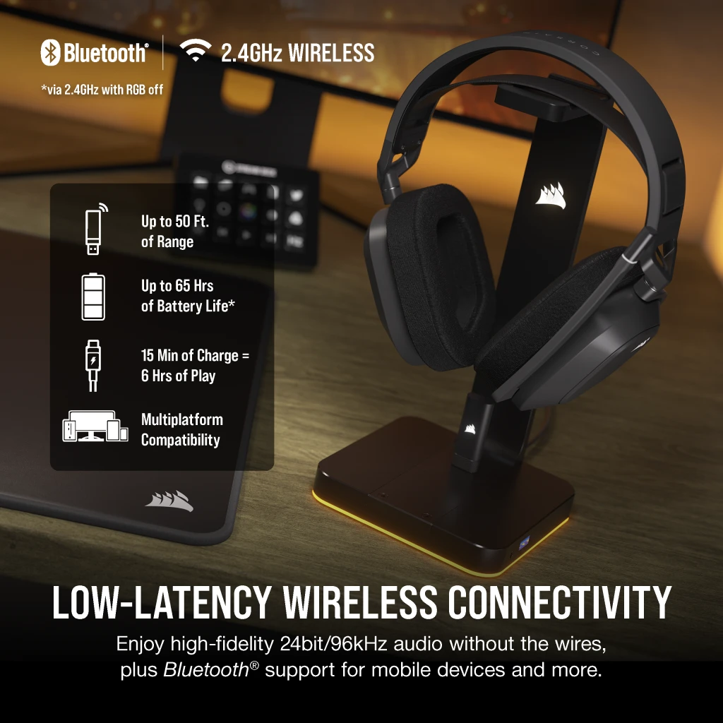 HS80 MAX WIRELESS Gaming Headset - Carbon - Image 2