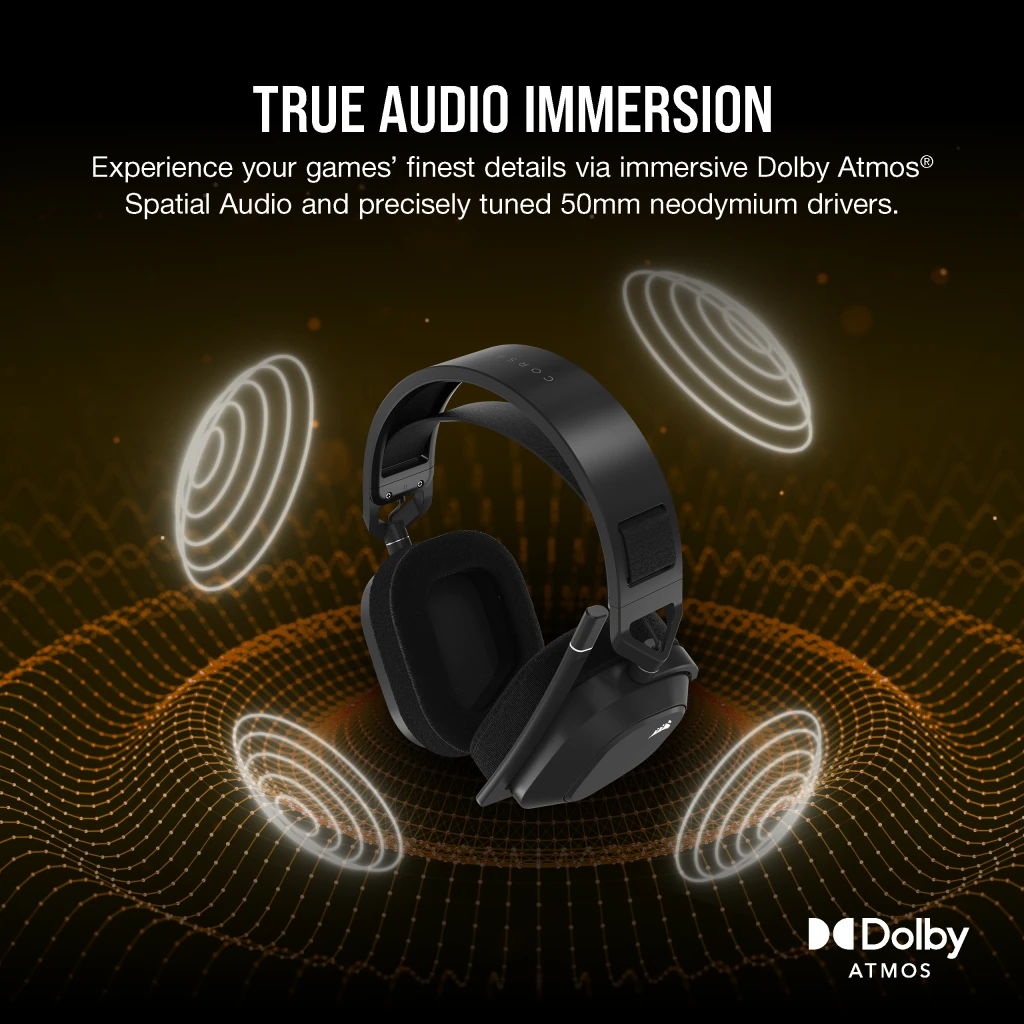 HS80 MAX WIRELESS Gaming Headset - Carbon - Image 4