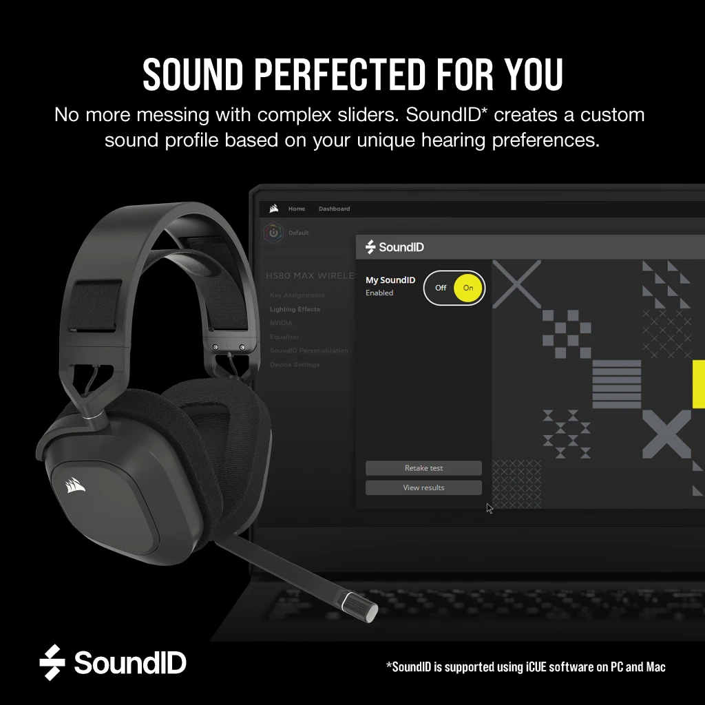 HS80 MAX WIRELESS Gaming Headset - Carbon - Image 6