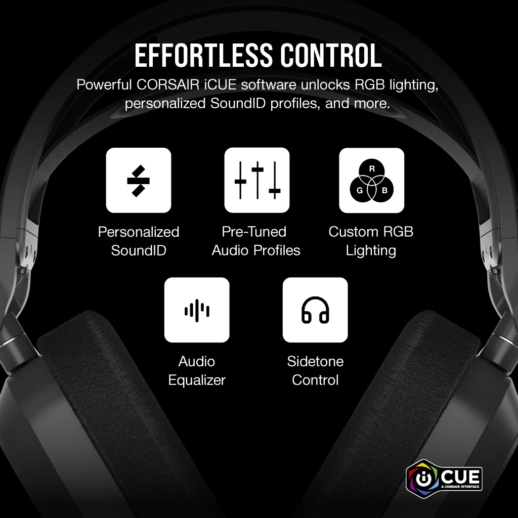 HS80 MAX WIRELESS Gaming Headset - Carbon - Image 7