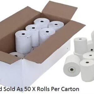 Postron 50 Rolls Budget Range Thermal Paper Till Rolls White