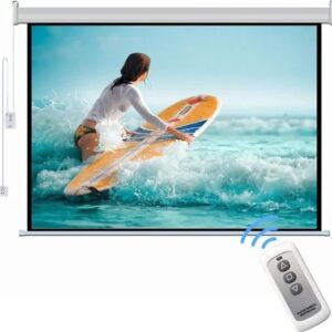HTPNEO 150 Inch Electronic Projector Screen With Remote