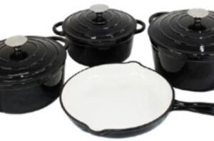 Totally 7 Piece Black Cast iron Cookware Set