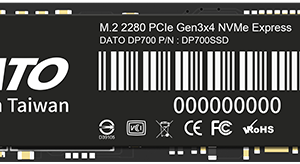 Dato DP700 PCIe Gen3x4 M.2 2280 NVMe 1TB SSD