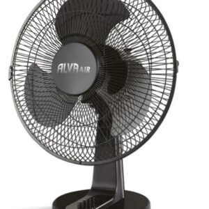 Alva Air 30cm Plastic Desk Fan Black Retail Box 1 year